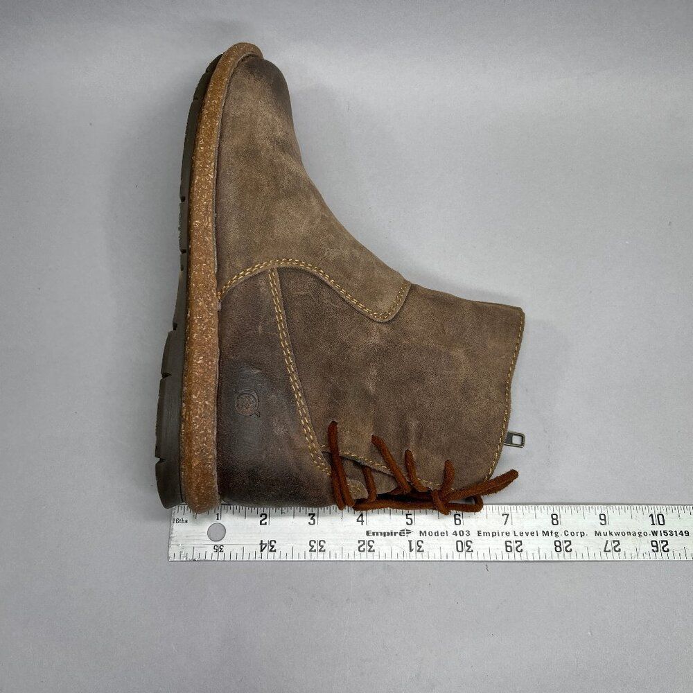 Born Taran Boots‎ Women's Size 7.5 Tan Distressed Suede Leather Ankle Booties - Picture 12 of 13